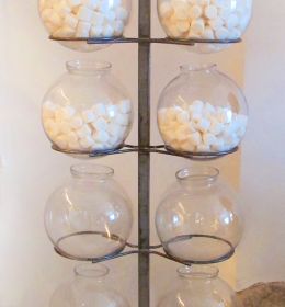 Candy stand with 10 glass bowls